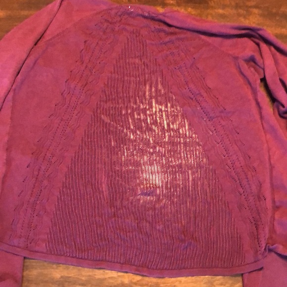 Cute wine colored cardigan! - Picture 3 of 4